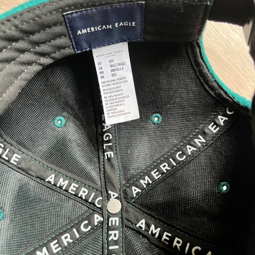 NWOT Fleece Vintage 90's Teal Green Hat - Picture 4 of 5